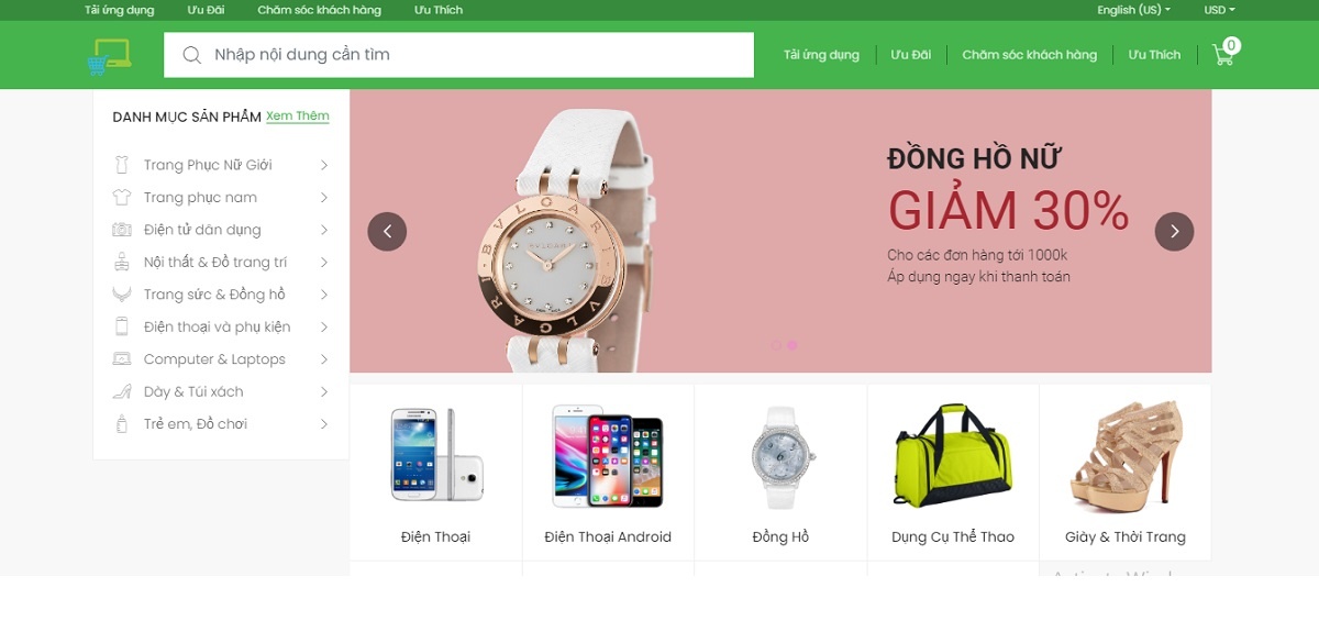 Thiết kế website dropshipping